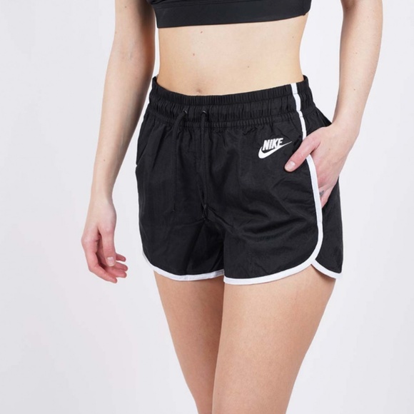 nike workout track running athletic shorts - black & white, size S - Picture 1 of 6